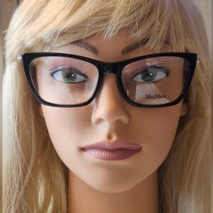 MaxMara Elegant Black & Gold Rx Glasses